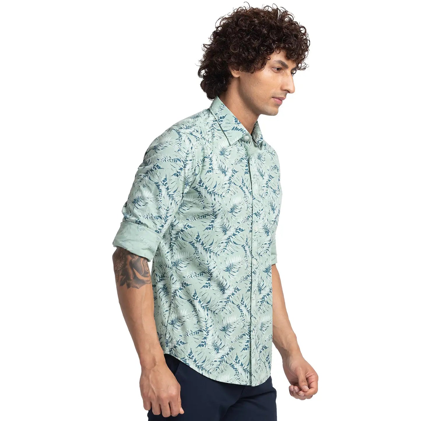 Men Slim Fit Red Shirt