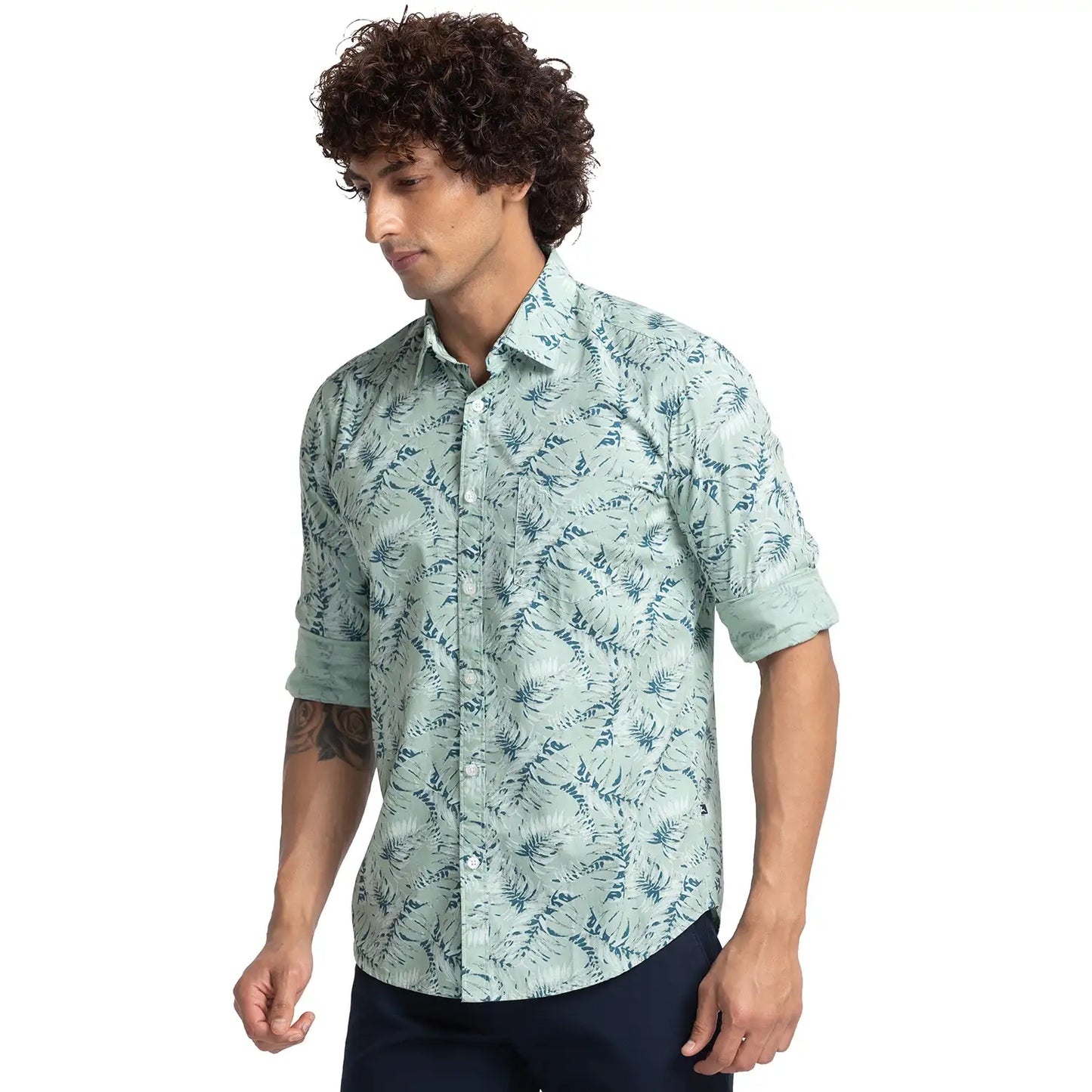 Men Slim Fit Red Shirt