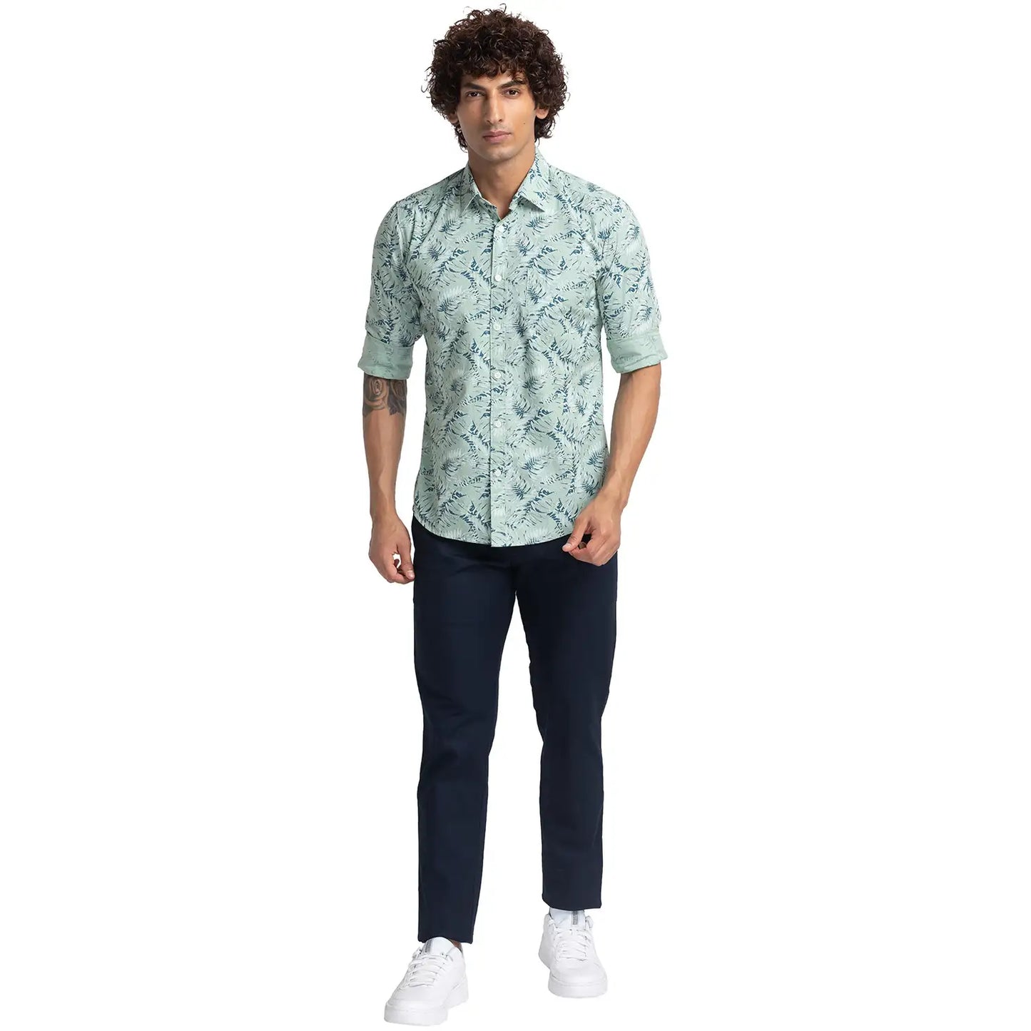 Men Slim Fit Red Shirt