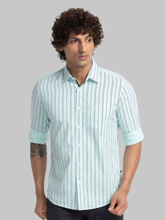 Men Slim Fit Grey Shirt
