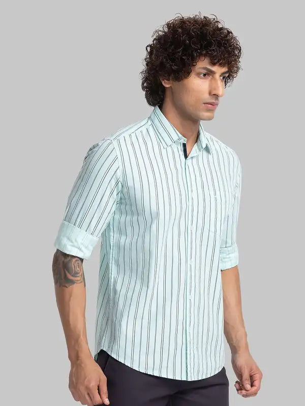 Men Slim Fit Grey Shirt