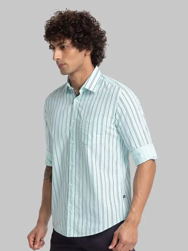 Men Slim Fit Grey Shirt