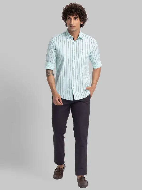 Men Slim Fit Grey Shirt