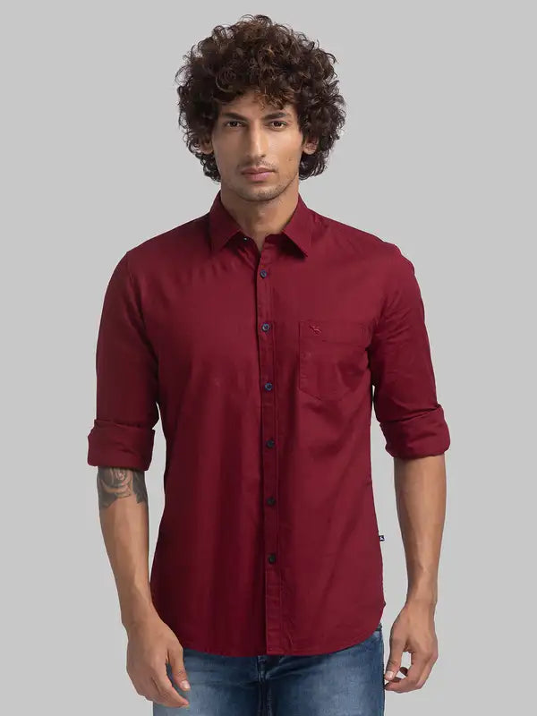 Men Slim Fit White Shirt