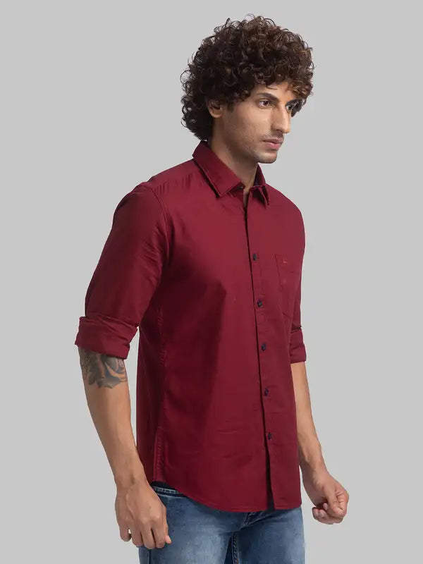 Men Slim Fit White Shirt