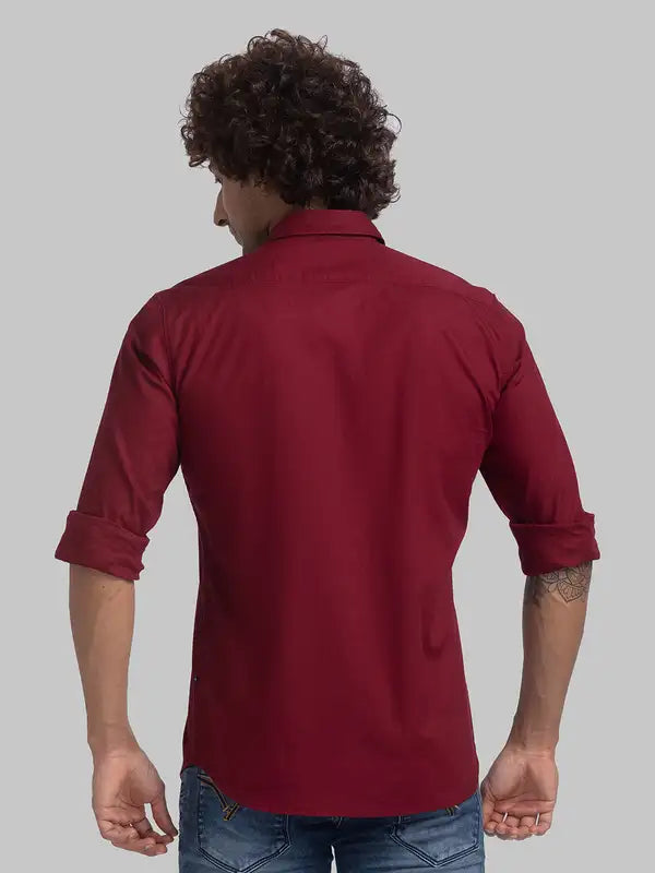 Men Slim Fit White Shirt