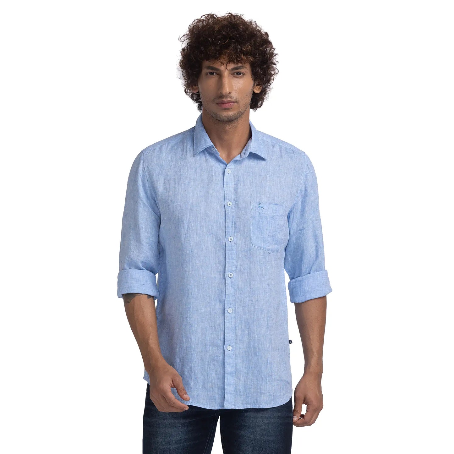 Men Slim Fit White Shirt