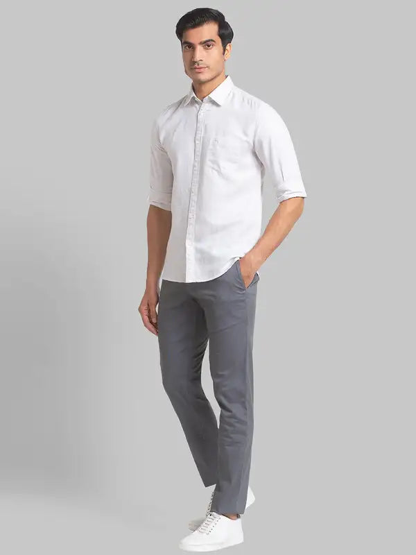 Men Slim Fit Red Shirt