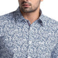 Men Slim Fit Blue Shirt
