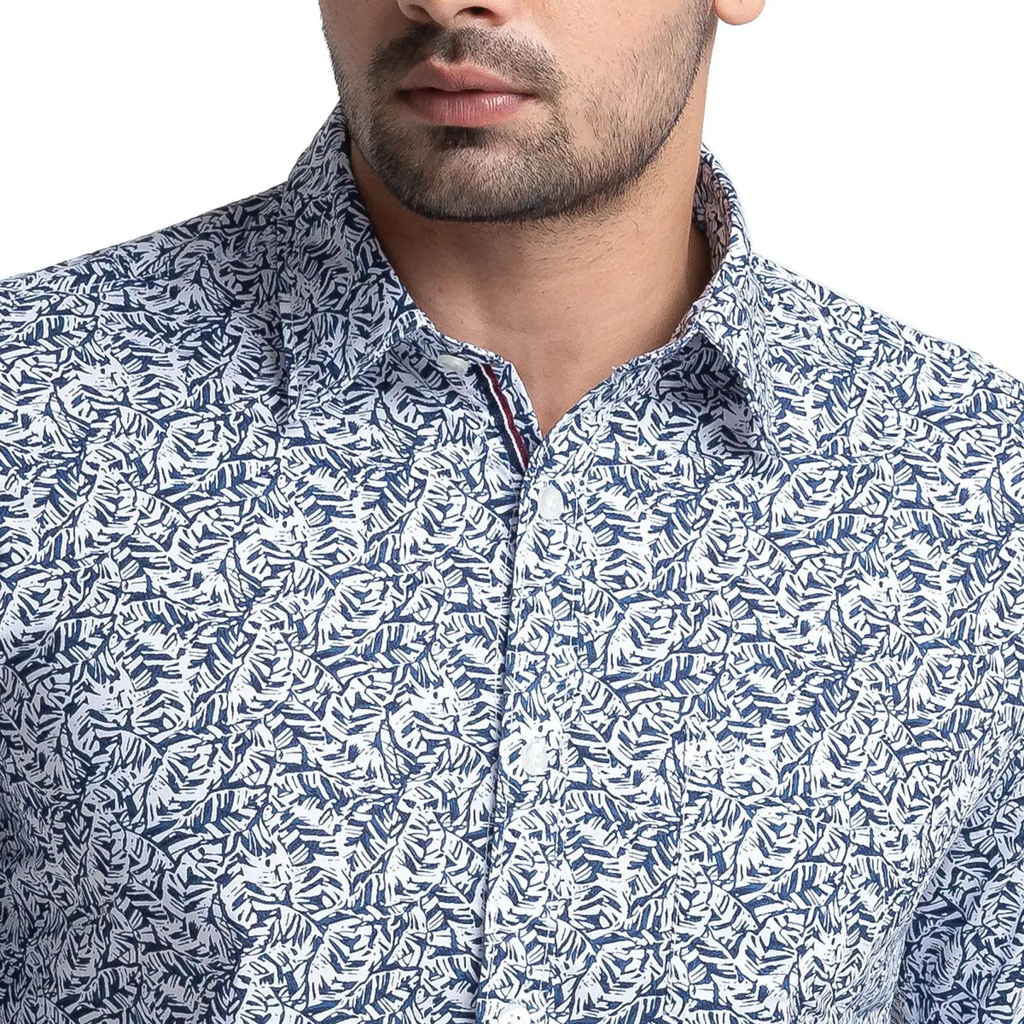 Men Slim Fit Blue Shirt