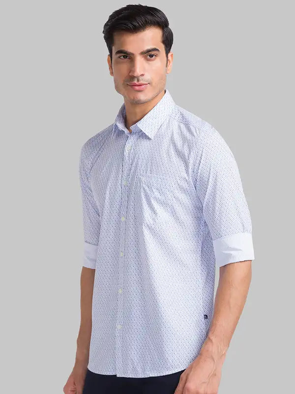 Men Slim Fit Blue Shirt