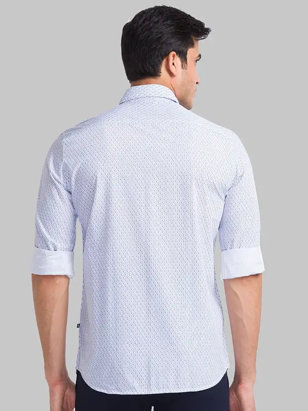 Men Slim Fit Blue Shirt