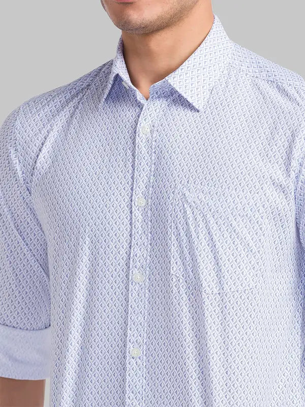Men Slim Fit Blue Shirt