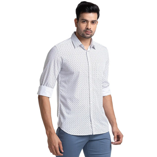 Men Slim Fit Blue Shirt