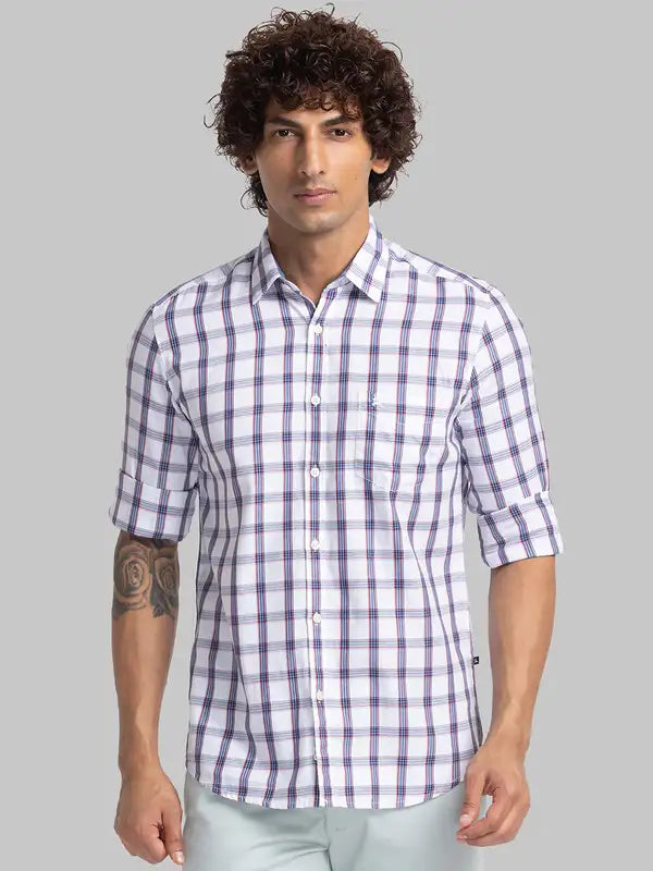 Men Slim Fit Blue Shirt