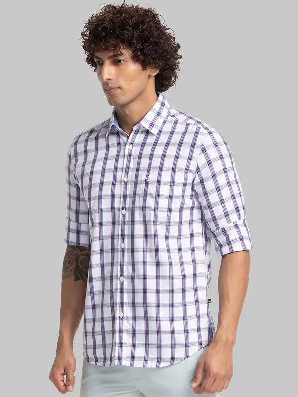 Men Slim Fit Blue Shirt