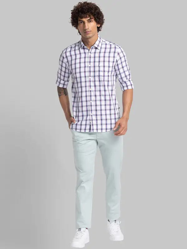 Men Slim Fit Blue Shirt