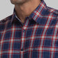 Parx Men Green Print Slim Fit Cotton Blend Full Sleeve Cutaway Collar Shirt
