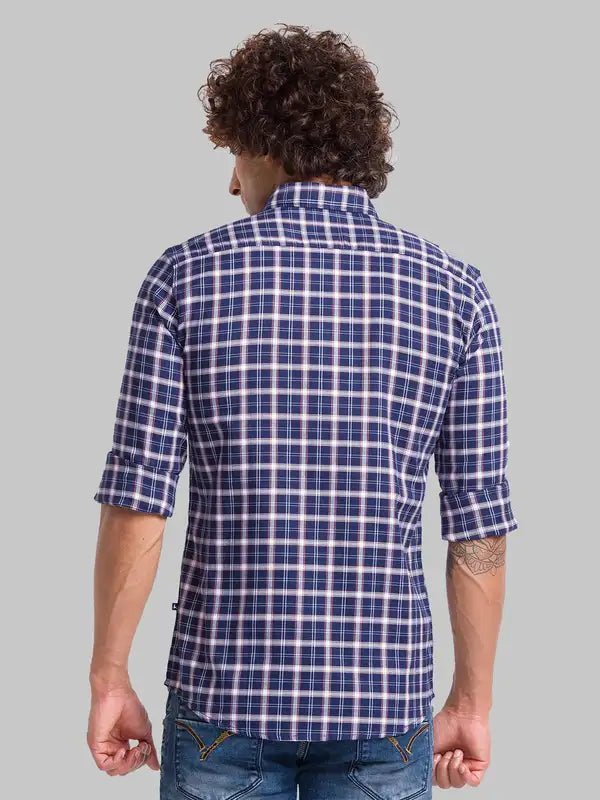 Men Slim Fit Blue Shirt