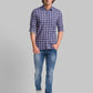 Men Slim Fit Blue Shirt