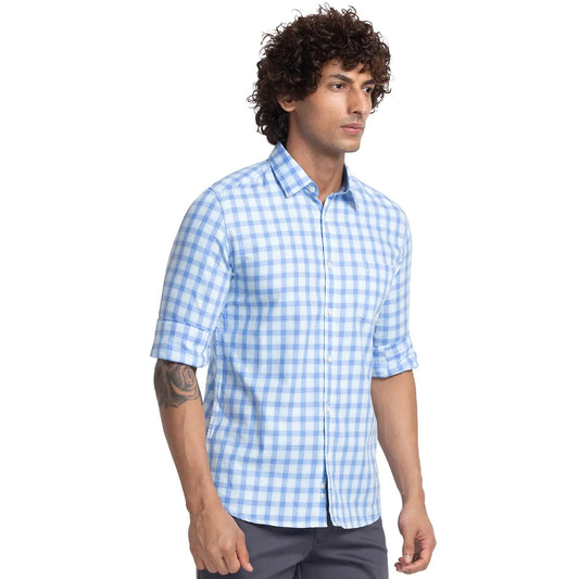 Men Slim Fit White Shirt