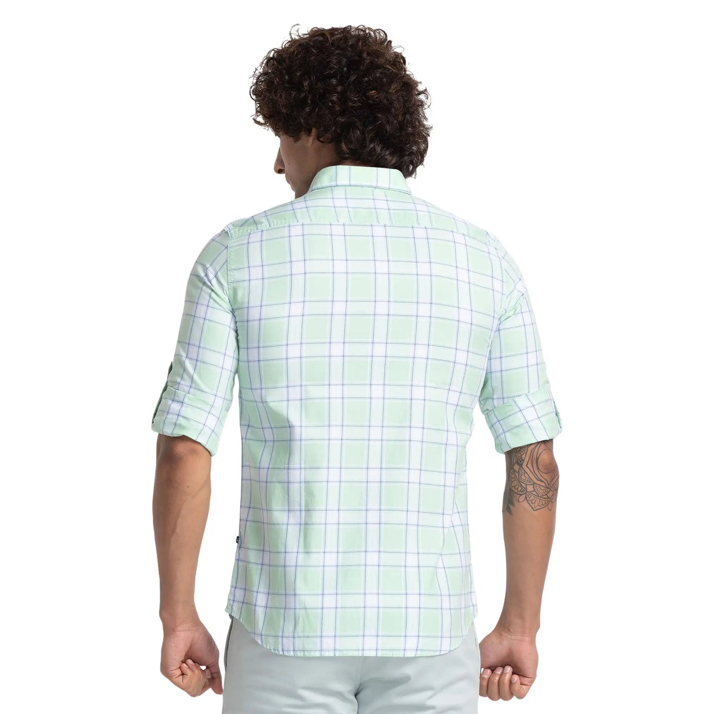 Men Slim Fit Blue Shirt