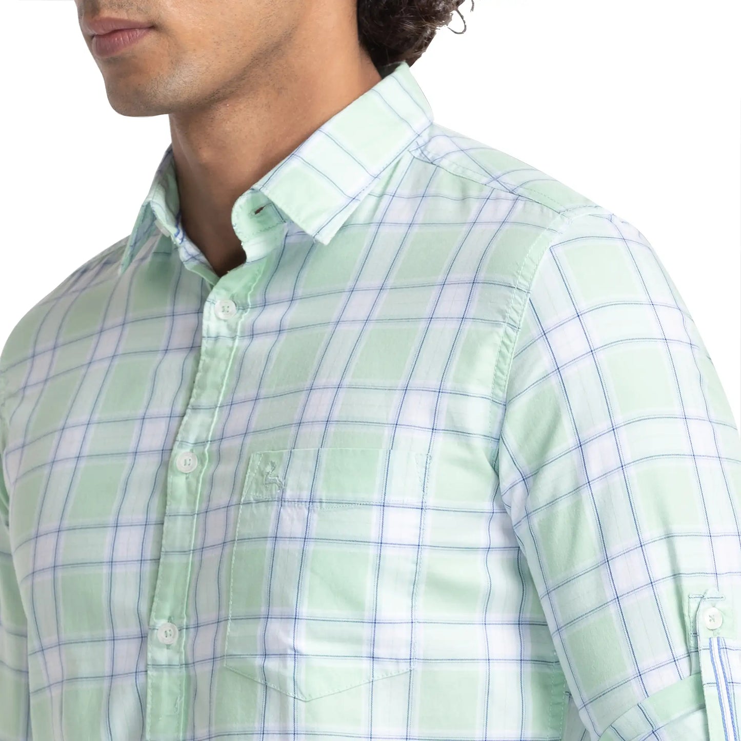 Men Slim Fit Blue Shirt