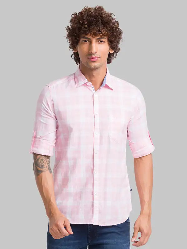 Men Slim Fit Blue Shirt