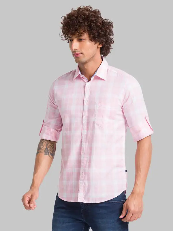 Men Slim Fit Blue Shirt