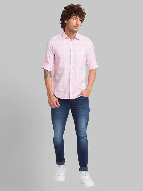 Men Slim Fit Blue Shirt