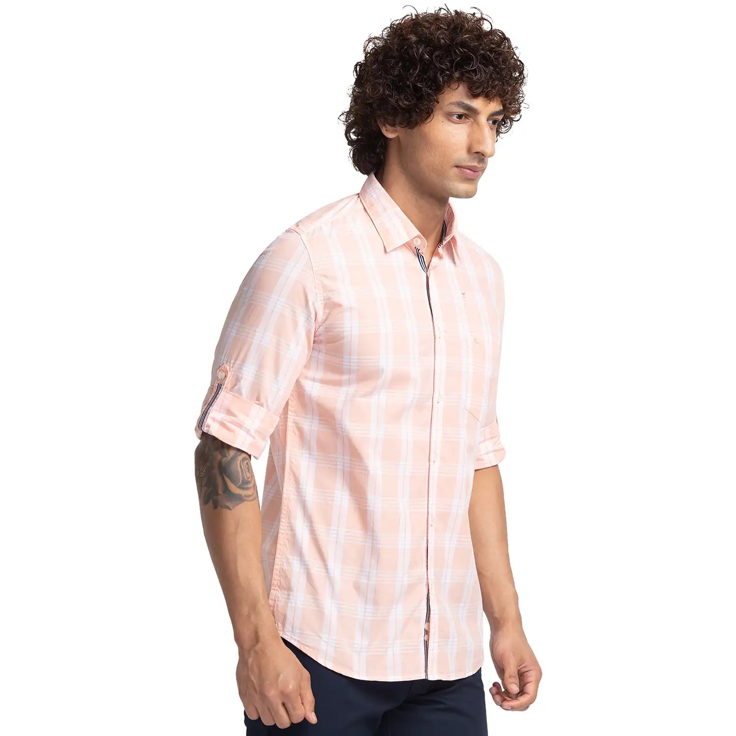 Men Slim Fit Blue Shirt