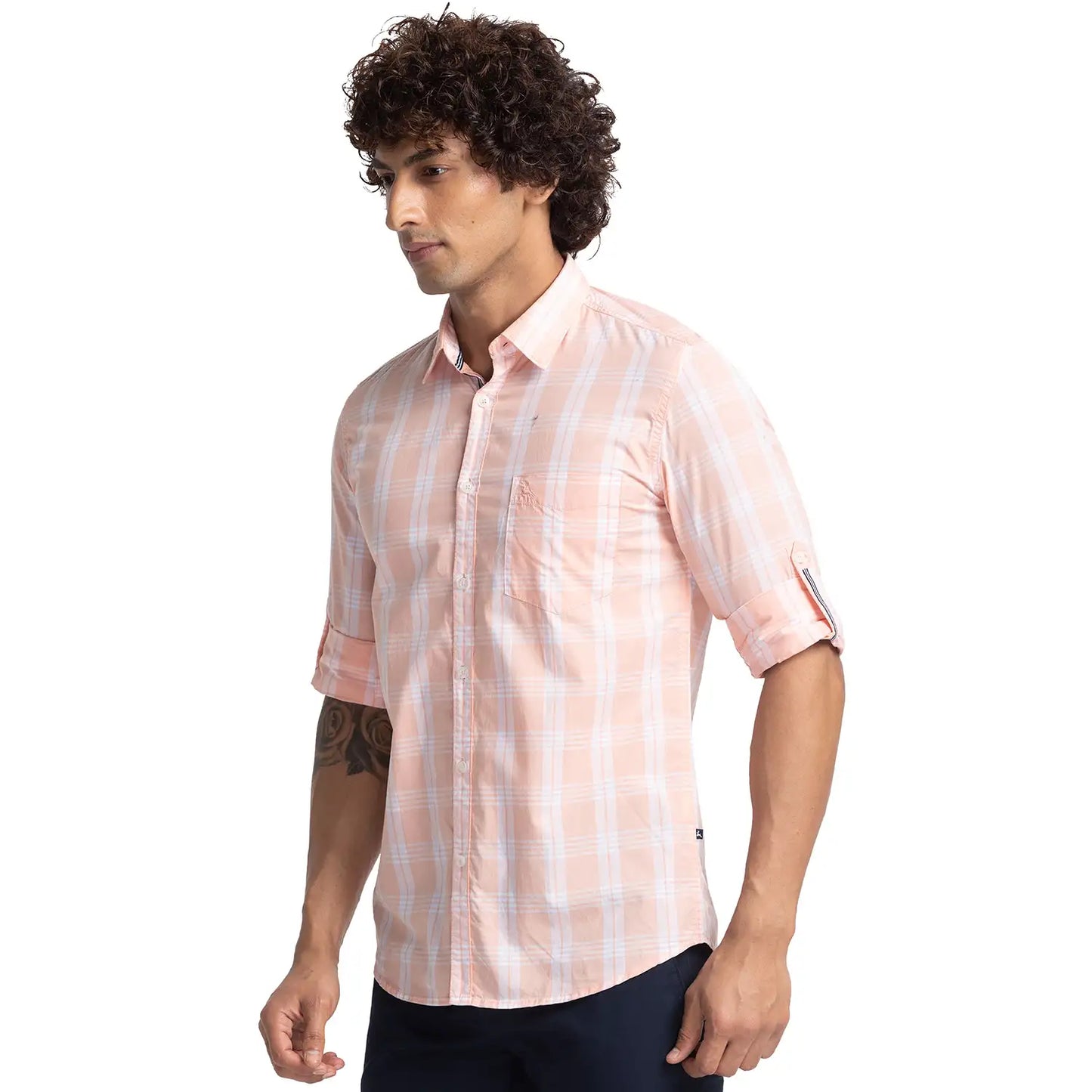 Men Slim Fit Blue Shirt