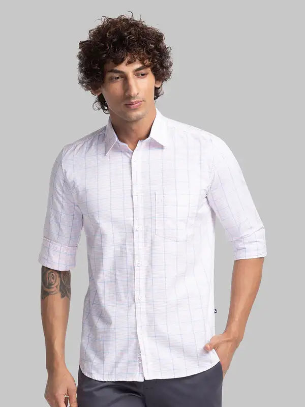 Men Slim Fit Blue Shirt