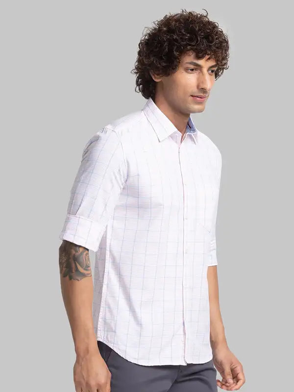 Men Slim Fit Blue Shirt