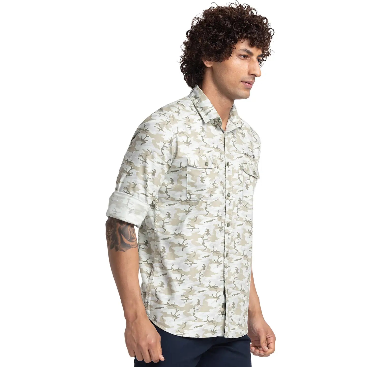 Men Slim Fit Blue Shirt