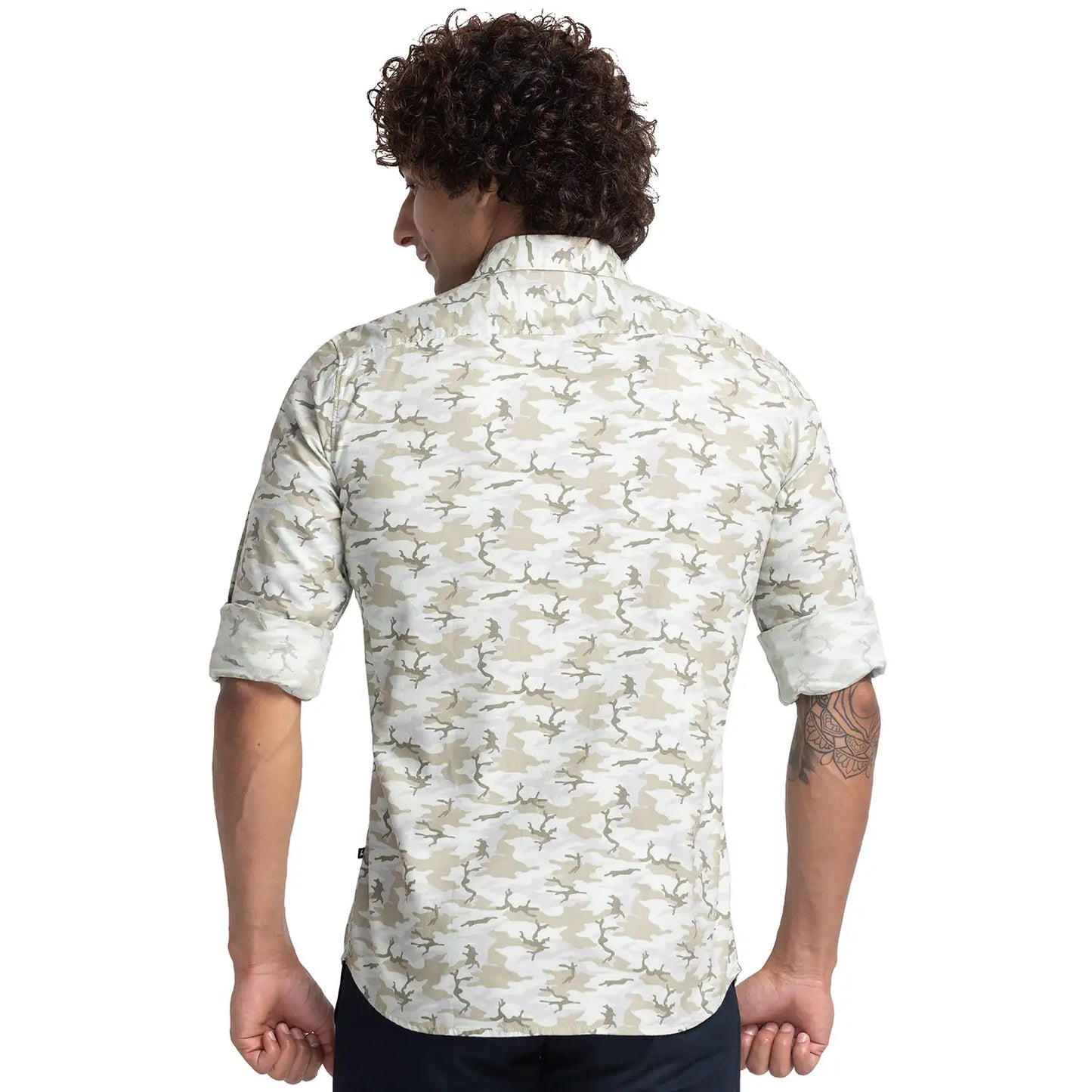 Men Slim Fit Blue Shirt