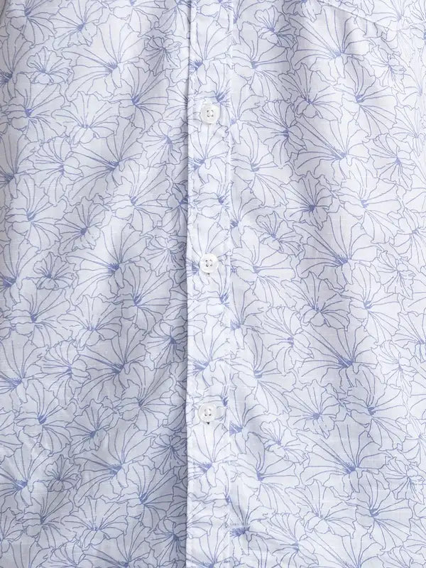 Men Slim Fit Blue Shirt