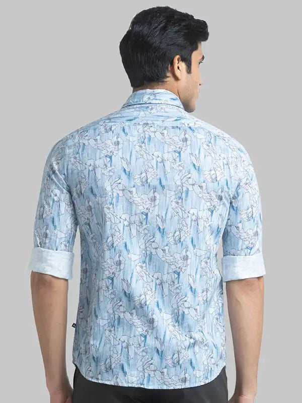 Men Slim Fit Green Shirt