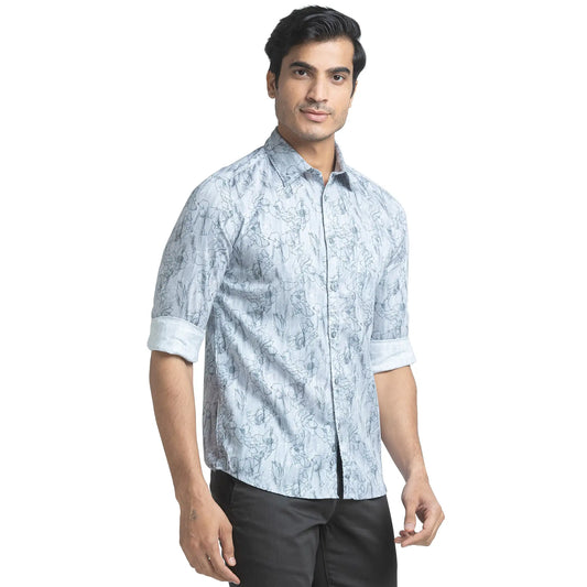 Men Slim Fit Red Shirt