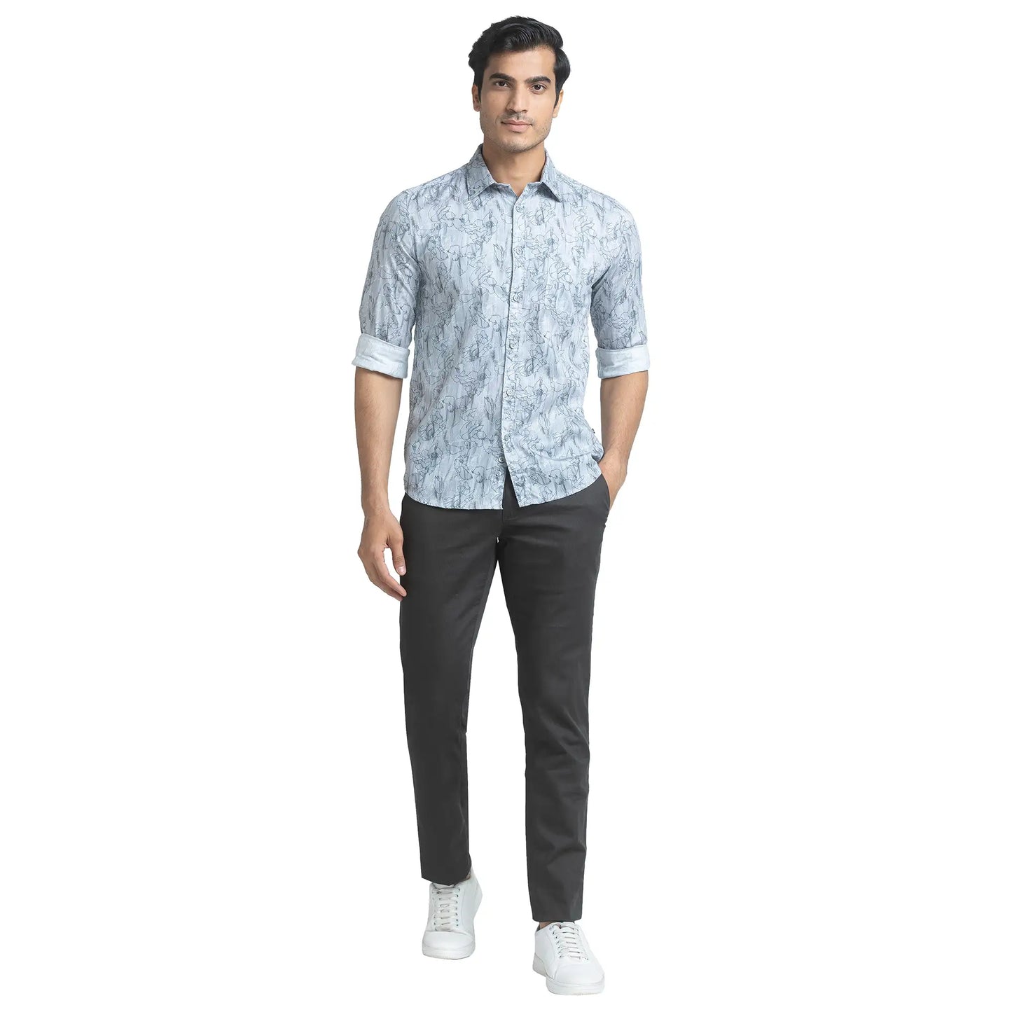 Men Slim Fit Red Shirt