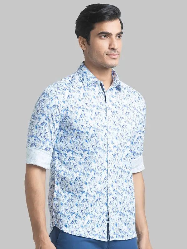 Men Slim Fit Green Shirt