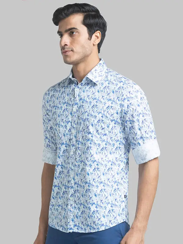 Men Slim Fit Green Shirt