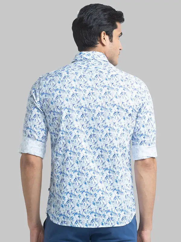 Men Slim Fit Green Shirt