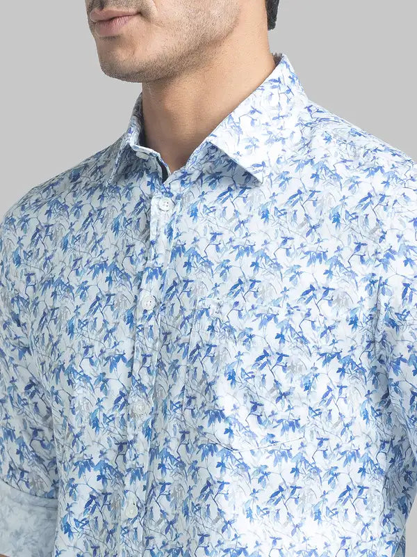 Men Slim Fit Green Shirt