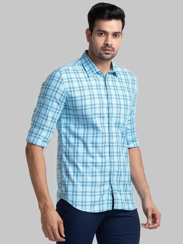 Men Slim Fit Yellow Shirt