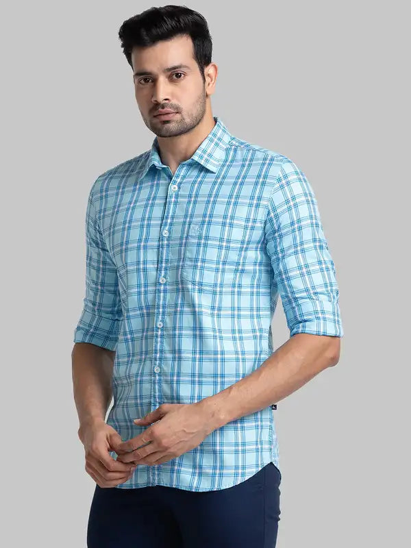 Men Slim Fit Yellow Shirt