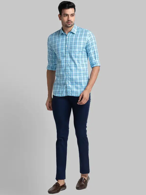 Men Slim Fit Yellow Shirt