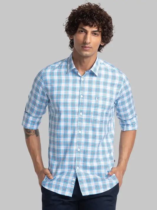 Men Slim Fit Yellow Shirt