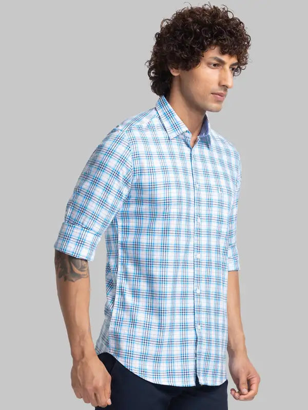 Men Slim Fit Yellow Shirt