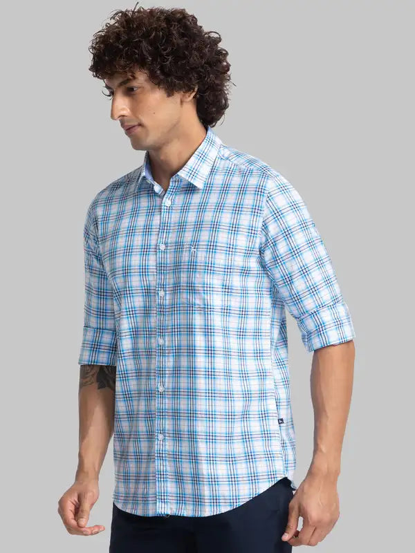 Men Slim Fit Yellow Shirt